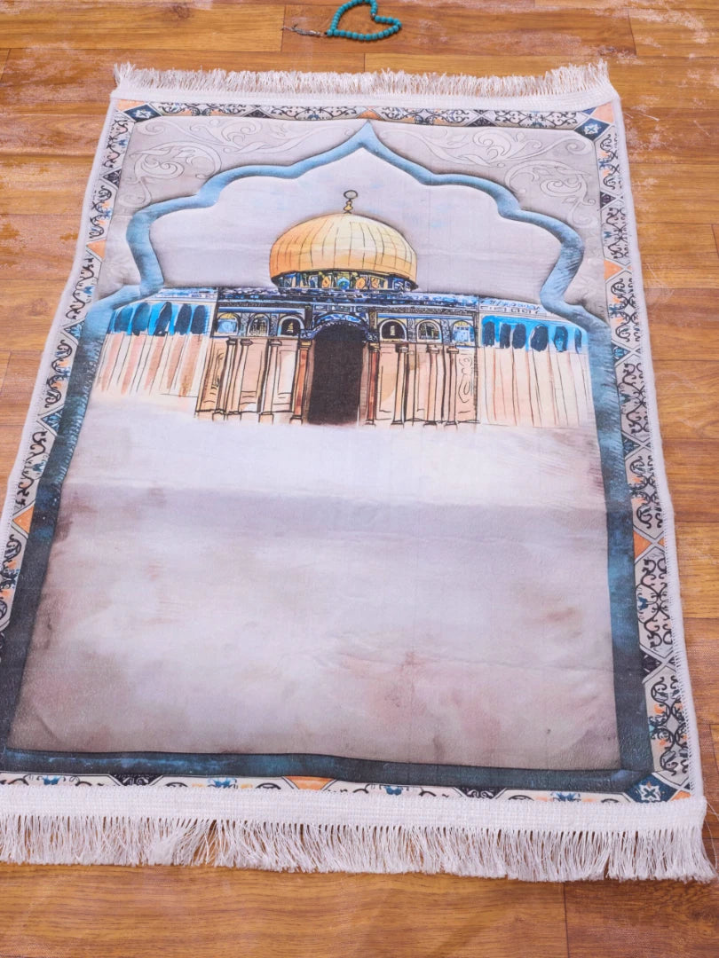 سجادة صلاة قطيفة مطبوعة