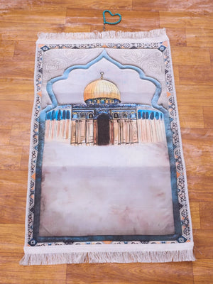 سجادة صلاة قطيفة مطبوعة
